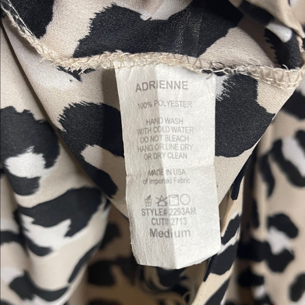 Adrienne Black and Cream Leopard Print Blouse - Picture 6 of 9